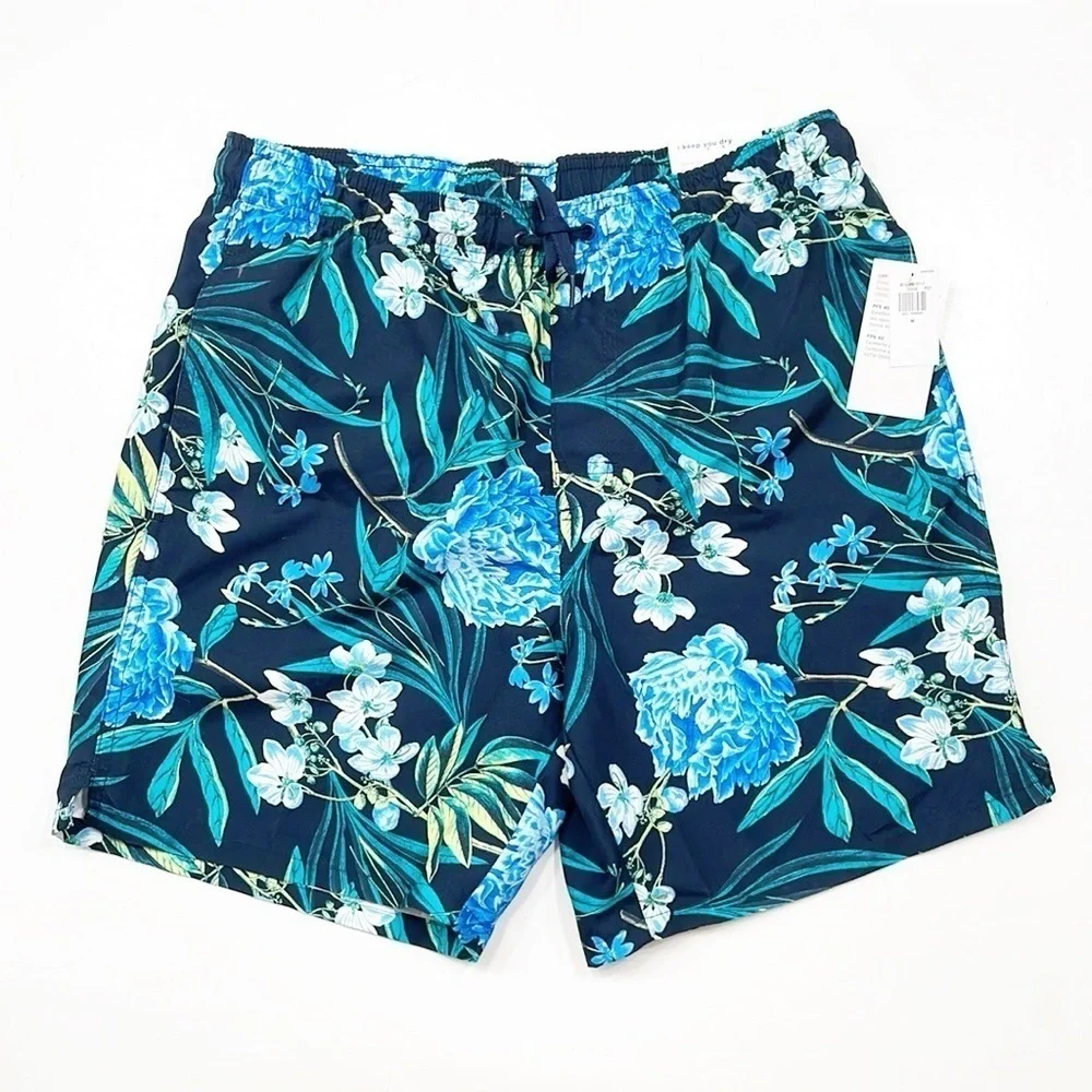 NEW Old Navy tropical print swim trunks